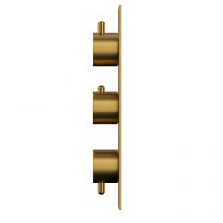 Смеситель Whitecross Y brushed gold Y1238GLB для душа, термостатический, на 3 потребителя, цвет брашированное золото