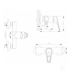 Смеситель для душа Bravat Drop-D F948162C-01