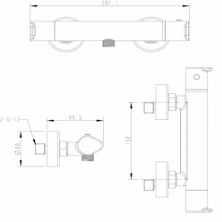 Термостат для душа Bravat Waterfall F939114C-01A-RUS