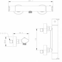 Термостат для душа Bravat Waterfall F939114C-01A-RUS