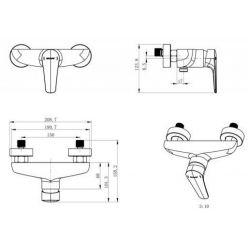 Смеситель для душа Bravat Arden F9351385CP-01