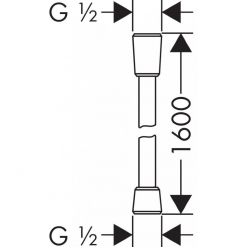 Душевой шланг Hansgrohe Isiflex 160 см 28276340