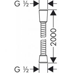 Душевой шланг Hansgrohe Sensoflex с защитой от перекручивания 200 см, хром 28134000