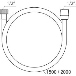 Душевой шланг Ravak SatinFlex, 200 см X07P337