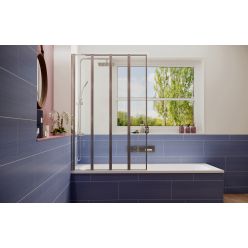 Стеклянная шторка на ванну Ambassador Bath Screens 16041111L складная