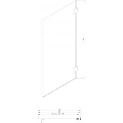 Душевая шторка с распашной наружу дверью Ambassador Bath Screens 16041101, 70 см