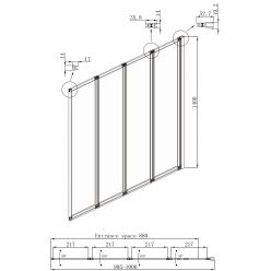 Душевая шторка Ambassador Bath Screens100 складная 16041111R