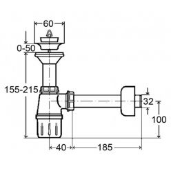 Сифон для раковины Viega 103927 с пробкой