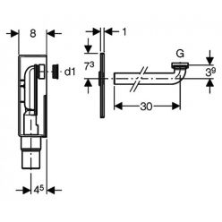 Сифон для раковины Geberit 151.120.21.1 внутристенный, хром