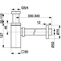 Сифон для умывальника Armatura 600-002-00