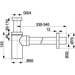 Сифон для умывальника Armatura 600-003-00