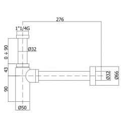 Сифон для умывальника Paffoni Light ZACC240NO