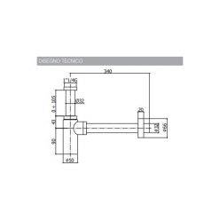 Сифон для умывальника Paffoni Light (нерж. сталь) ZACC240ST