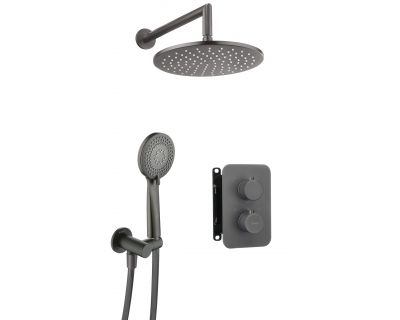 Душевая система скрытого монтажа Deante Box Titanium BXYZDEBT с термостатом титан