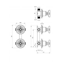 Душевая система скрытого монтажа Deante TEMISTO BRONZO NAC_M9QT латунь