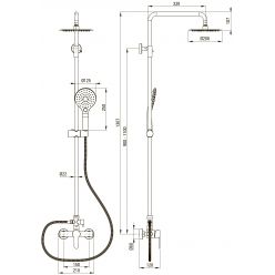 Душевая стойка Deante NEO LUPO NLU_F1RK хром