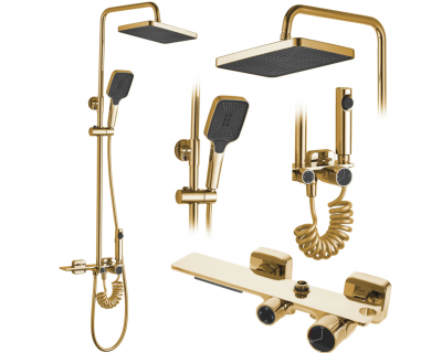 Душевая система Rea Helix GOLD P6619 золото