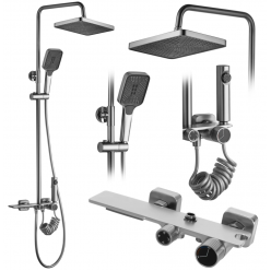 Душевая система Rea Helix nikiel matt P6622 никель матовый