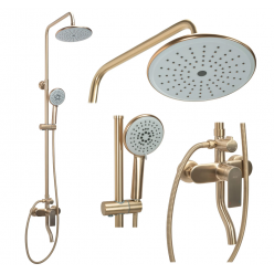 Душевая система Rea Verso Black P9146 матовое золото