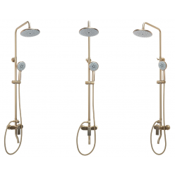 Душевая система Rea Verso Black P9146 матовое золото