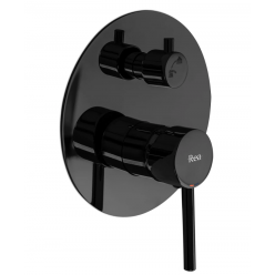 Душевая система Rea Lungo black metallic P4420 черный глянец