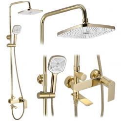 Душевая система Rea Storm gold P9531 золотой глянец