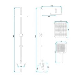 Душевая система Rea Maximus chrom P2411 хром