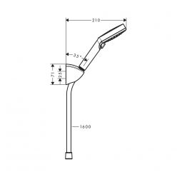 Hansgrohe Vernis Blend Душевой набор с держателем Vario шланг 160 см хром 26273000