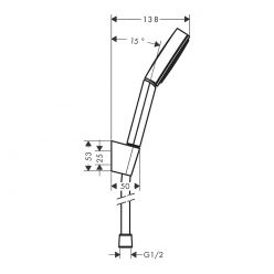 Hansgrohe Pulsify Душевой набор с держателем 105 1jet шланг 125 хром 24301000