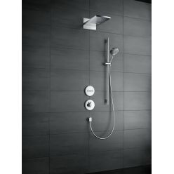 Hansgrohe Raindance Select S Душевой набор 120 3jet со штангой 90 см хром-белый матовый 26322400