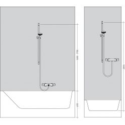 Hansgrohe Croma Select E Душевой набор 1jet со штангой 90 см хром-белый матовый 26594400