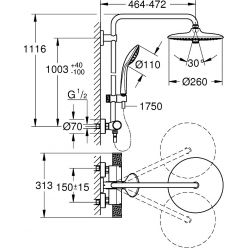 Душевая система Grohe Euphoria System 260 27296003 хром