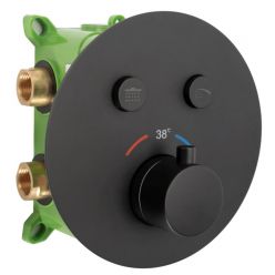 Душевая система Rea Lungo-miler TERMOSTAT, REA-P6713 черный