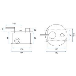 Душевая система Rea Lungo + BOX REA-P4160 матовое золото