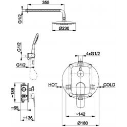 Душевая система KFA Armatura Tanzanit 5029-501-00 хром