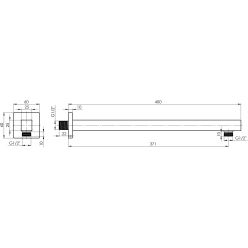 Душевая система Rubineta THERMO-2F-Olo (SQ) 625039 хром