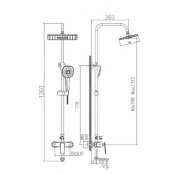 Душевая система Haiba HB24548-8 белый/хром