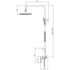 Душевая система Haiba HB24814-7 черный