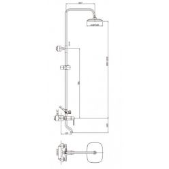 Душевая система Haiba HB2405 хром