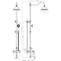 Душевая стойка Haiba HB24181-7 черный