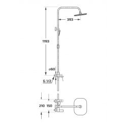 Душевая система Maxonor Pure Life Bliss PL2483 черный/золото