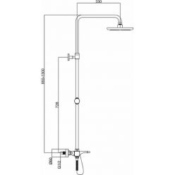 Душевая система Maxonor PURE LIFE MN2489 хром