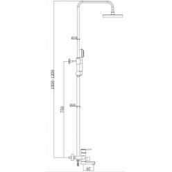 Душевая система Maxonor PURE LIFE MN2475 хром