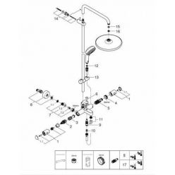 Душевая система Grohe Tempesta Cosmopolitan System 250 26672000 хром