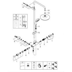 Душевая система Grohe Vitalio Start System 210 27960001 хром