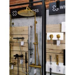 Душевая система Whitecross Y brushed gold Y1254GLB, термостатическая, цвет брашированное золото