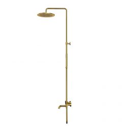 Душевая система Whitecross Y brushed gold Y1234GLB, термостатическая, цвет брашированное золото
