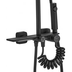 Душевая система Rea Helix black matt P6618 черный матовый