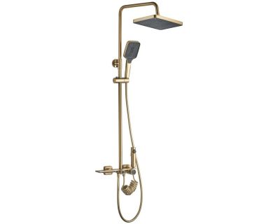 Душевая система Rea Helix BRUSHED GOLD P6621 матовое золото