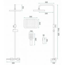 Душевая система Rea Helix CHROM P6620 хром